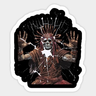 The Mystical Power Of The Universe Shaman Dancing Ayahuasca Sticker